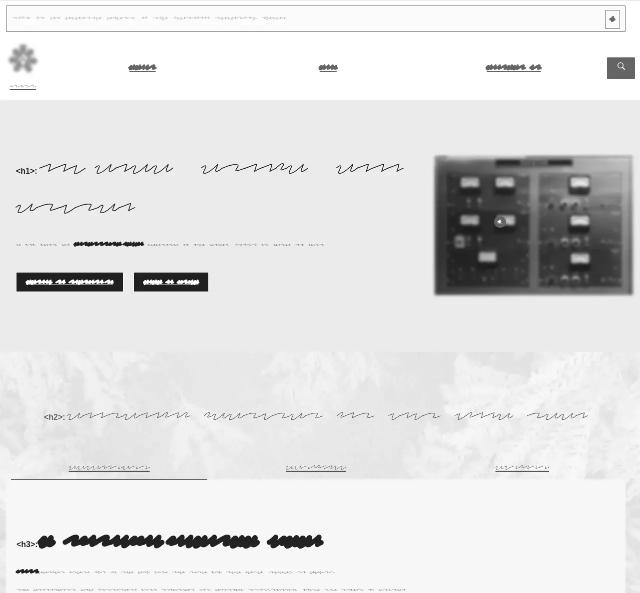 A wireframe version of the frost homepage, generated by the Page to Wireframe Chrome extension